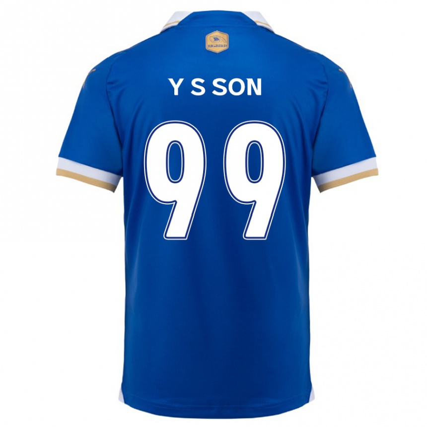 Niño Fútbol Camiseta Suk-Yong Son #99 Azul Blanco 1ª Equipación 2024/25 Argentina