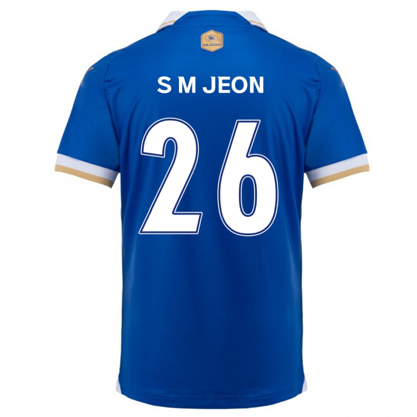 Niño Fútbol Camiseta Min-Seung Jeon #26 Azul Blanco 1ª Equipación 2024/25 Argentina