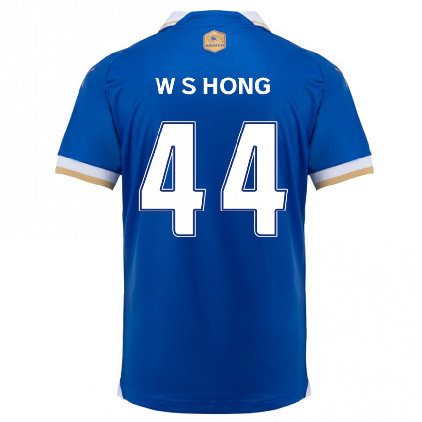 Niño Fútbol Camiseta Sang-Won Hong #44 Azul Blanco 1ª Equipación 2024/25 Argentina