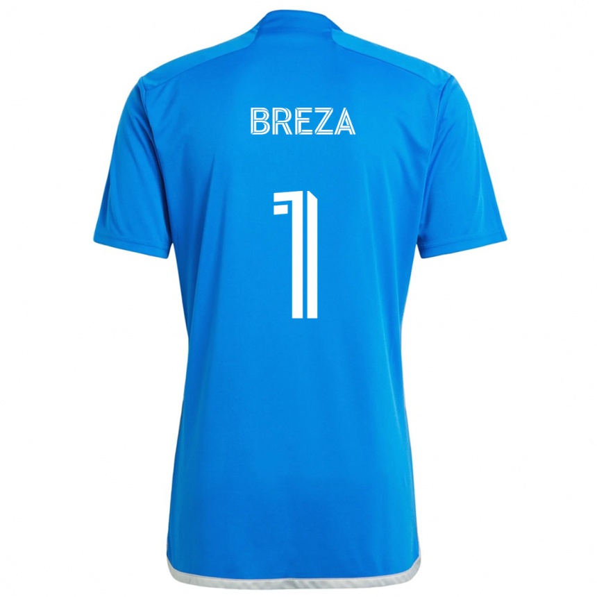 Niño Fútbol Camiseta Sebastian Breza #1 Azul Blanco 1ª Equipación 2024/25 Argentina