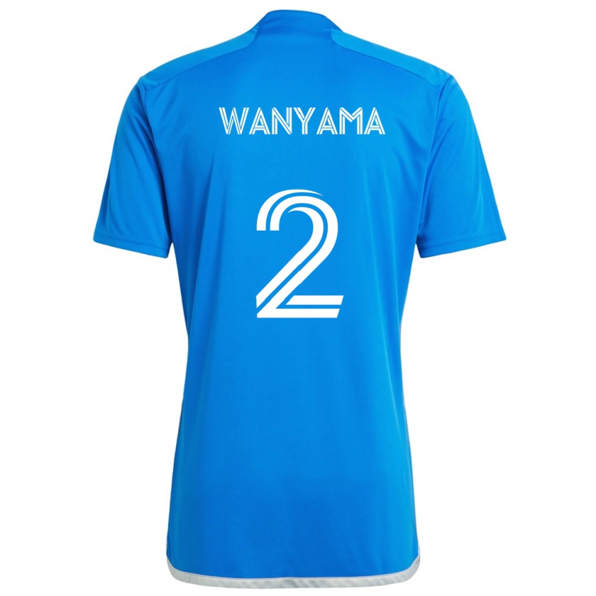 Niño Fútbol Camiseta Victor Wanyama #2 Azul Blanco 1ª Equipación 2024/25 Argentina