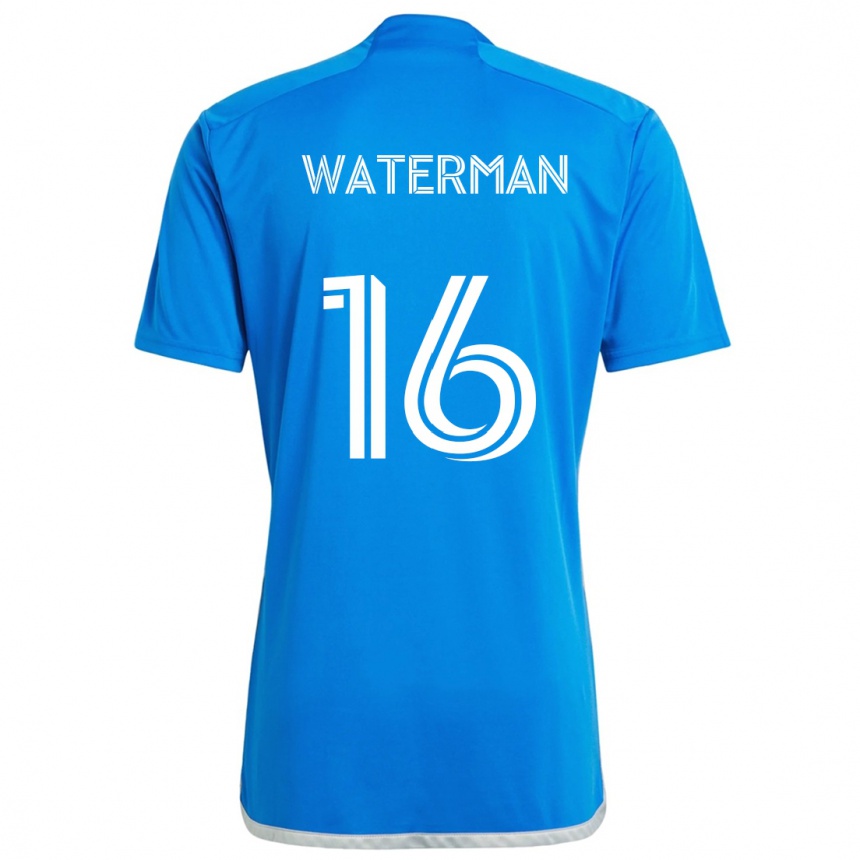 Niño Fútbol Camiseta Joel Waterman #16 Azul Blanco 1ª Equipación 2024/25 Argentina