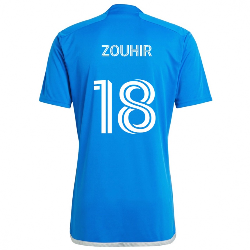 Niño Fútbol Camiseta Rida Zouhir #18 Azul Blanco 1ª Equipación 2024/25 Argentina