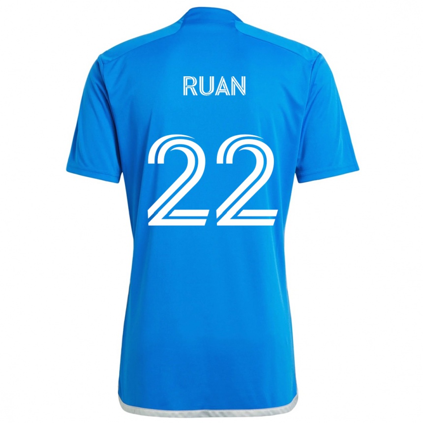 Niño Fútbol Camiseta Ruan #22 Azul Blanco 1ª Equipación 2024/25 Argentina