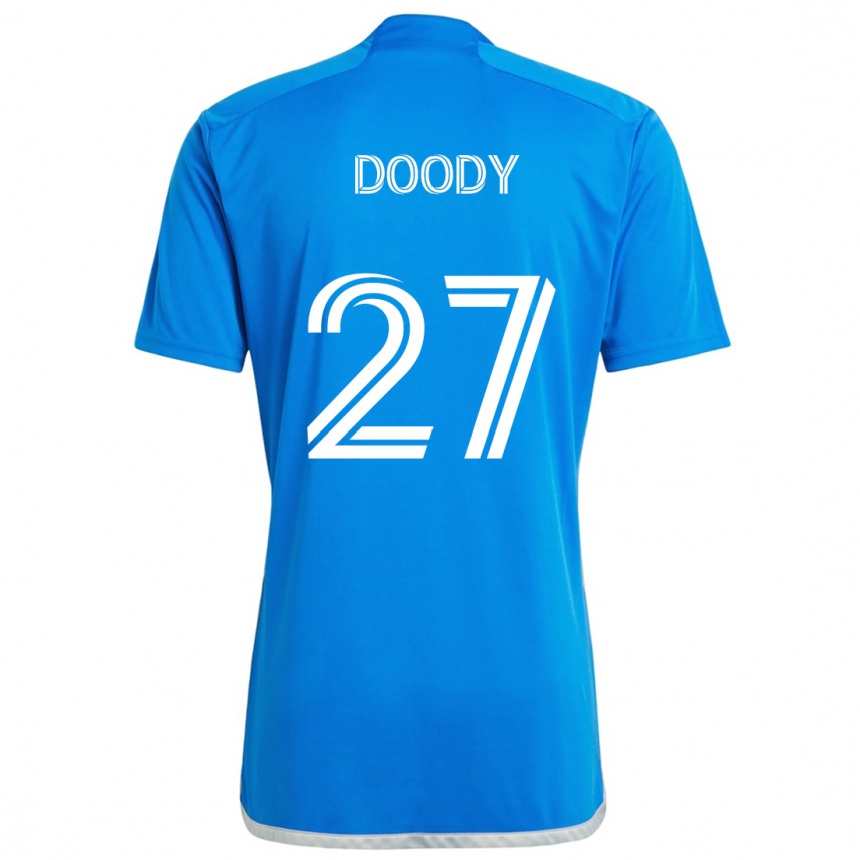 Niño Fútbol Camiseta Grayson Doody #27 Azul Blanco 1ª Equipación 2024/25 Argentina