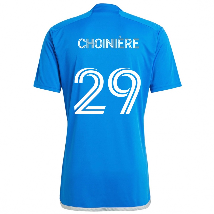 Niño Fútbol Camiseta Mathieu Choinière #29 Azul Blanco 1ª Equipación 2024/25 Argentina