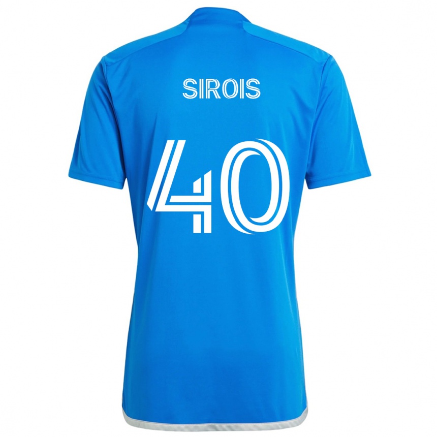 Niño Fútbol Camiseta Jonathan Sirois #40 Azul Blanco 1ª Equipación 2024/25 Argentina