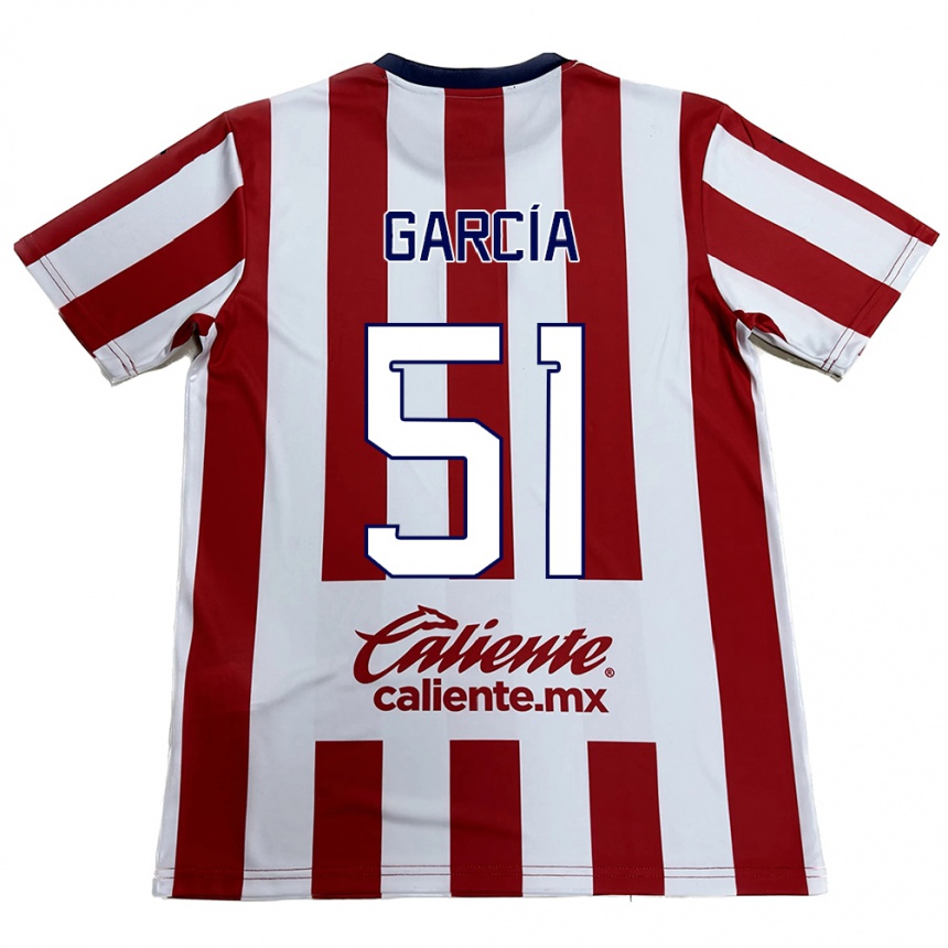 Niño Fútbol Camiseta Eduardo García #51 Rojo Blanco 1ª Equipación 2024/25 Argentina