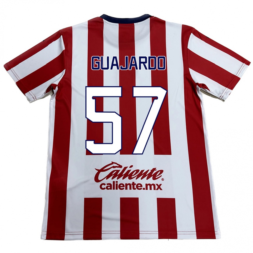 Niño Fútbol Camiseta Dylan Guajardo #57 Rojo Blanco 1ª Equipación 2024/25 Argentina