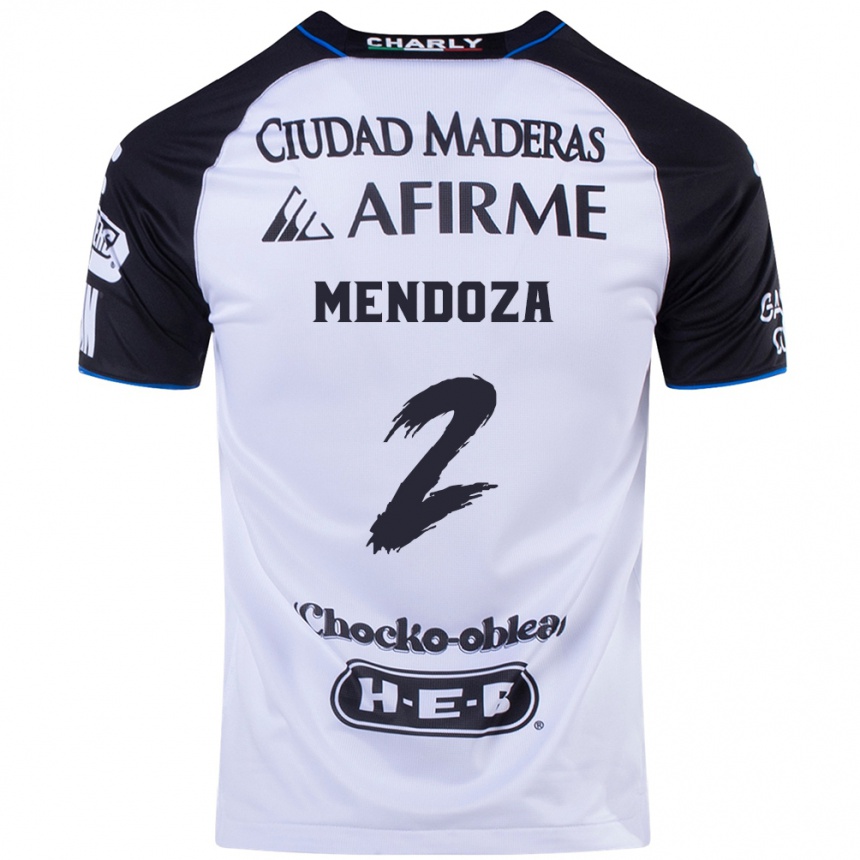 Niño Fútbol Camiseta Omar Mendoza #2 Azul Negro 1ª Equipación 2024/25 Argentina