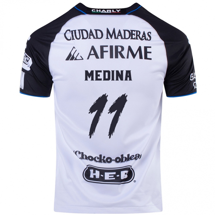 Niño Fútbol Camiseta Alan Medina #11 Azul Negro 1ª Equipación 2024/25 Argentina