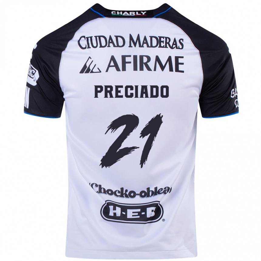 Niño Fútbol Camiseta Ayrton Preciado #21 Azul Negro 1ª Equipación 2024/25 Argentina