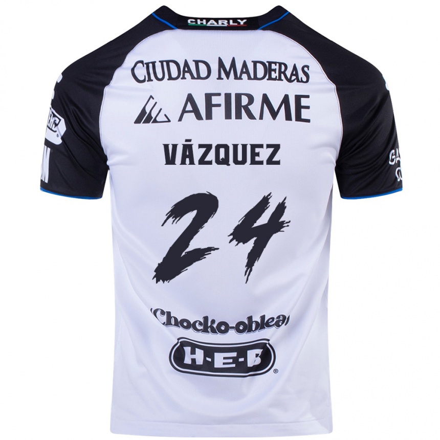 Niño Fútbol Camiseta Brayton Vázquez #24 Azul Negro 1ª Equipación 2024/25 Argentina