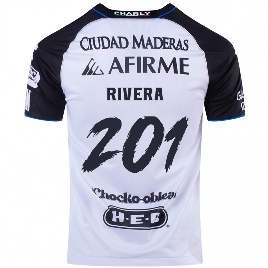 Niño Fútbol Camiseta Christian Rivera #201 Azul Negro 1ª Equipación 2024/25 Argentina