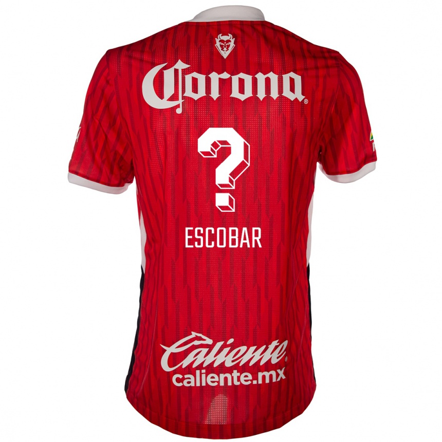 Niño Fútbol Camiseta Juan Escobar #0 Rojo Blanco 1ª Equipación 2024/25 Argentina