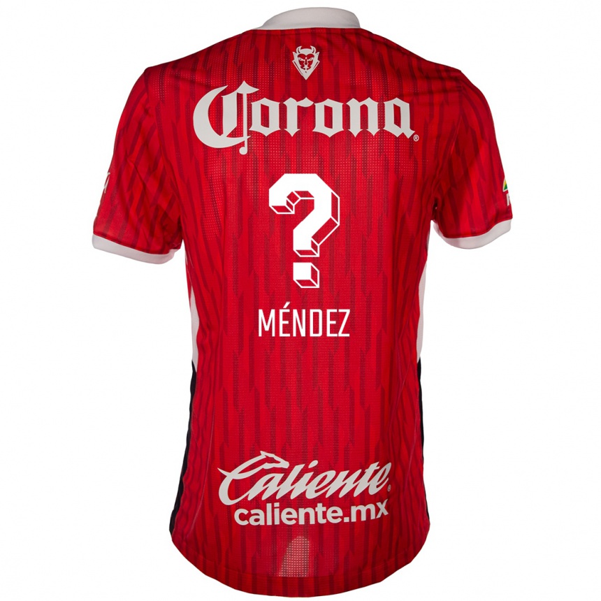 Niño Fútbol Camiseta Bruno Méndez #0 Rojo Blanco 1ª Equipación 2024/25 Argentina