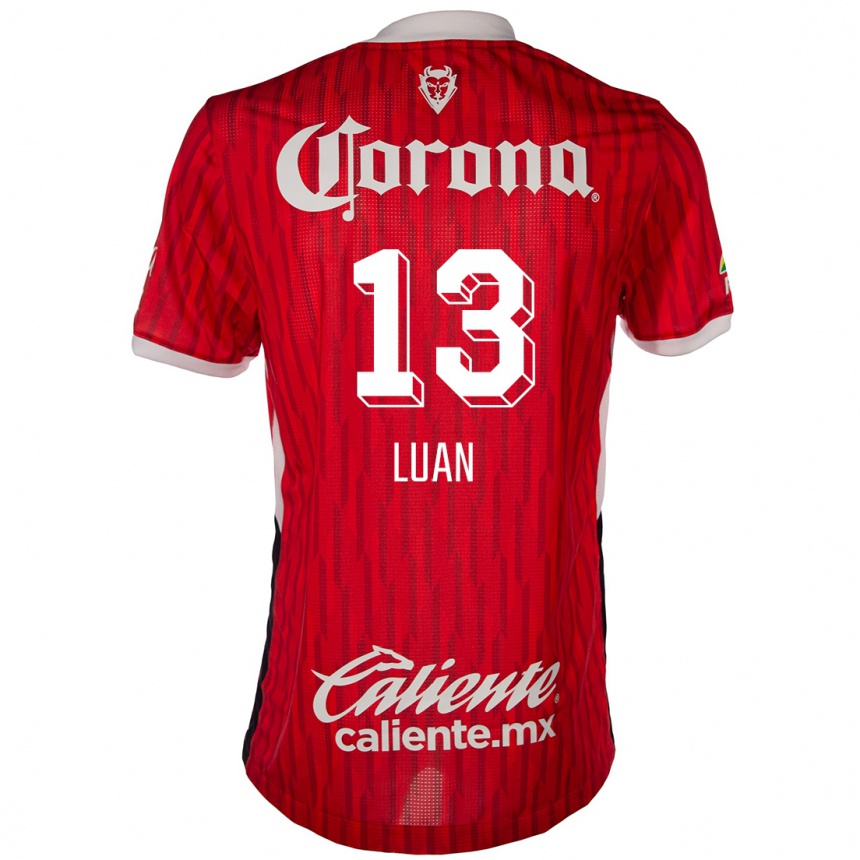 Niño Fútbol Camiseta Luan #13 Rojo Blanco 1ª Equipación 2024/25 Argentina