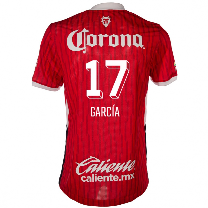 Niño Fútbol Camiseta Brian García #17 Rojo Blanco 1ª Equipación 2024/25 Argentina