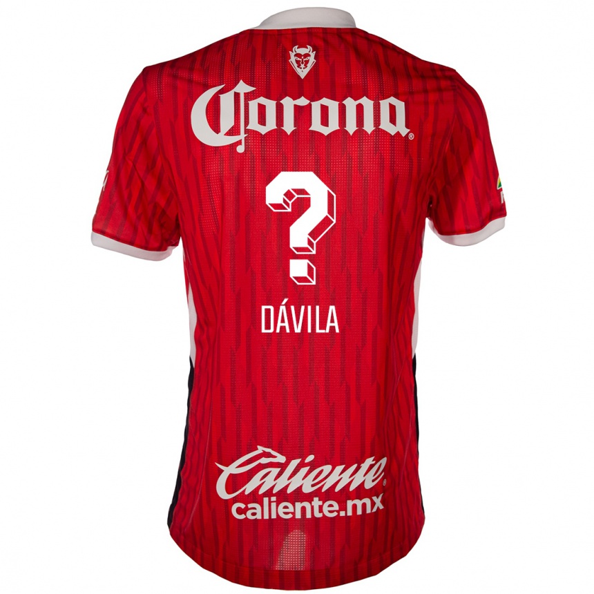 Niño Fútbol Camiseta Dilan Dávila #0 Rojo Blanco 1ª Equipación 2024/25 Argentina