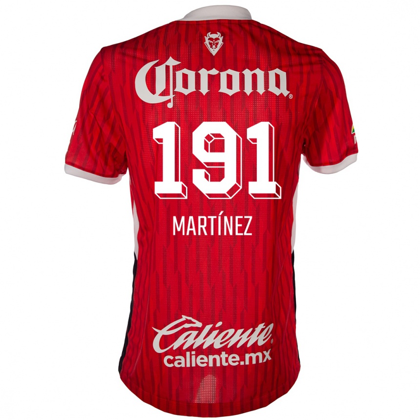 Niño Fútbol Camiseta Kevin Martínez #191 Rojo Blanco 1ª Equipación 2024/25 Argentina