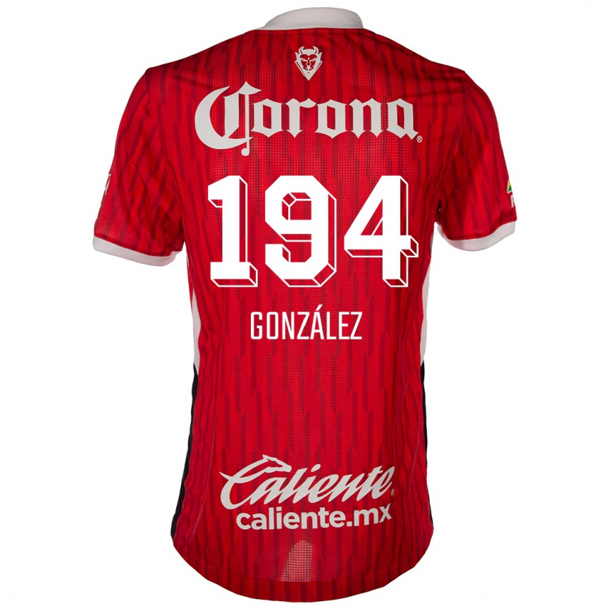 Niño Fútbol Camiseta Cristopher González #194 Rojo Blanco 1ª Equipación 2024/25 Argentina