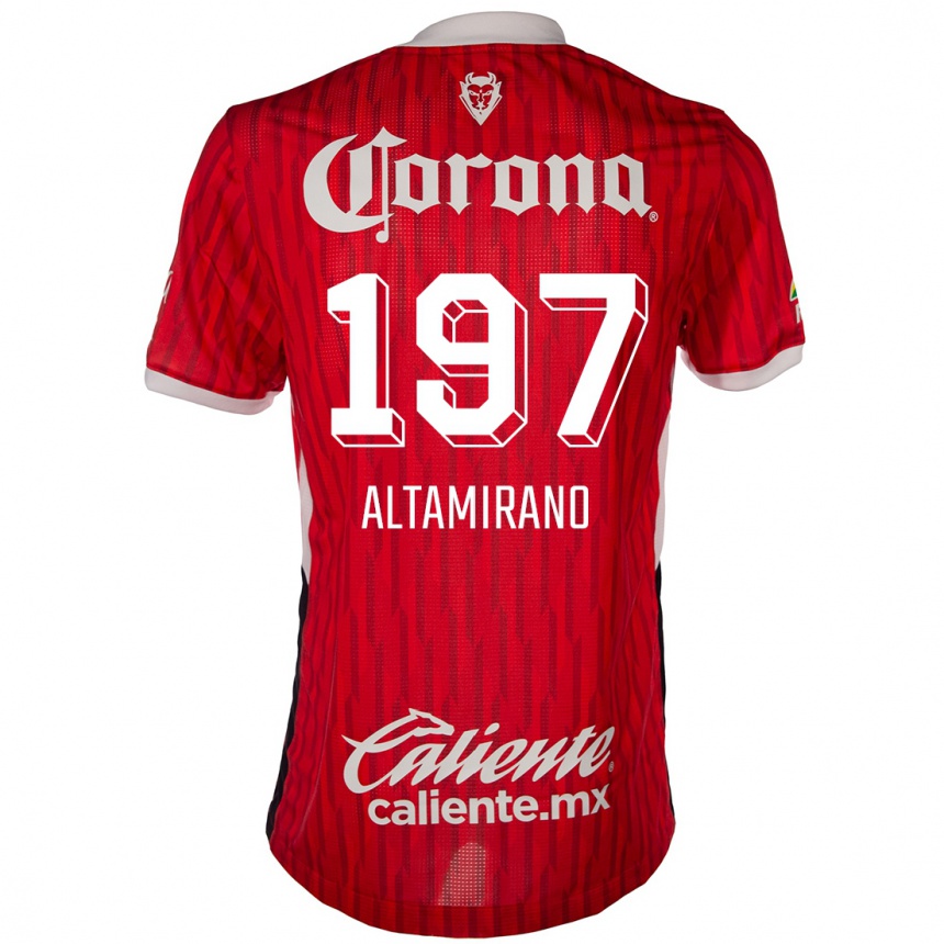 Niño Fútbol Camiseta Óscar Altamirano #197 Rojo Blanco 1ª Equipación 2024/25 Argentina