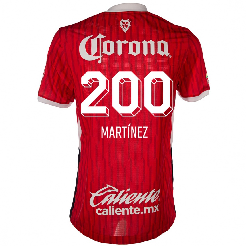 Niño Fútbol Camiseta Edgar Martínez #200 Rojo Blanco 1ª Equipación 2024/25 Argentina