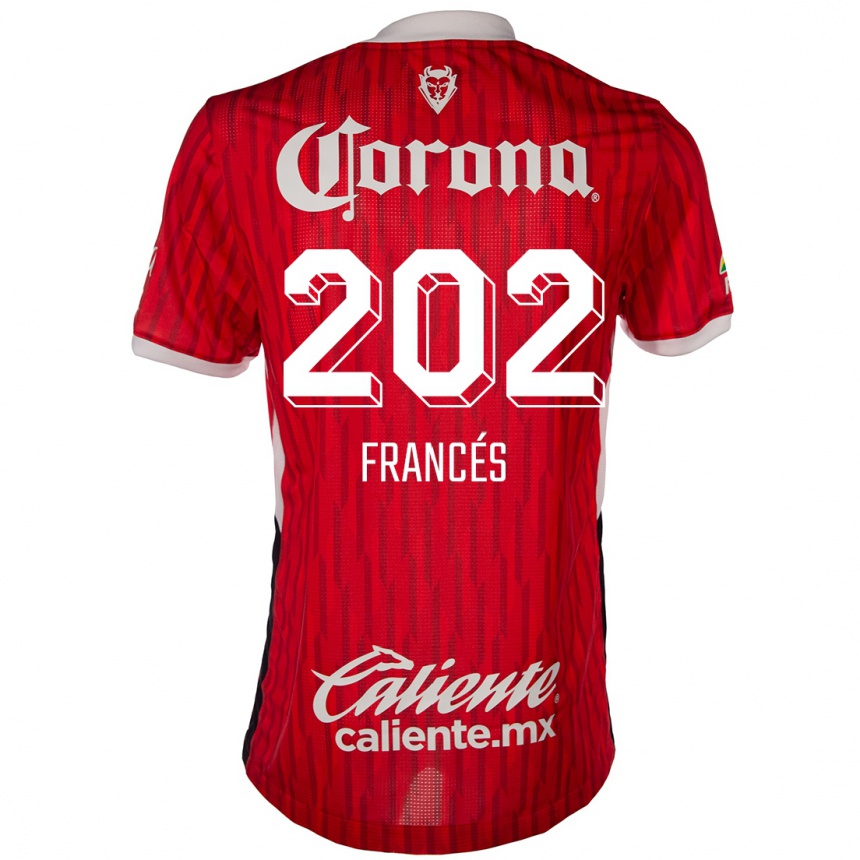 Niño Fútbol Camiseta Lenin Francés #202 Rojo Blanco 1ª Equipación 2024/25 Argentina