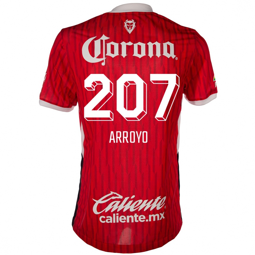 Niño Fútbol Camiseta José Arroyo #207 Rojo Blanco 1ª Equipación 2024/25 Argentina