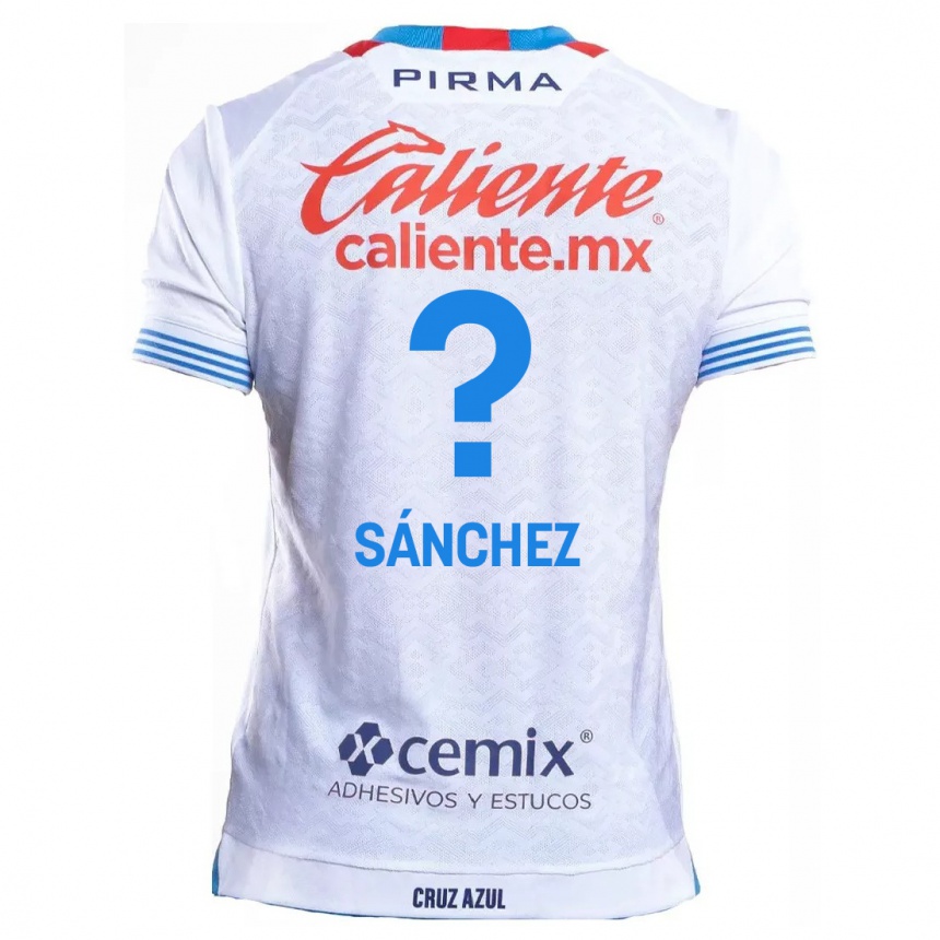 Niño Fútbol Camiseta Jorge Sánchez #0 Blanco Azul 2ª Equipación 2024/25 Argentina