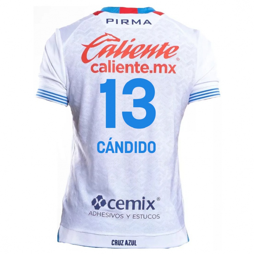 Niño Fútbol Camiseta Camilo Cándido #13 Blanco Azul 2ª Equipación 2024/25 Argentina