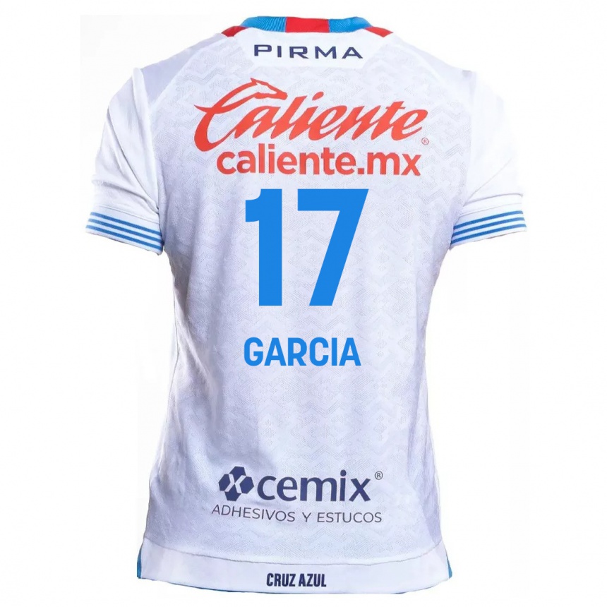 Niño Fútbol Camiseta Amaury Garcia #17 Blanco Azul 2ª Equipación 2024/25 Argentina