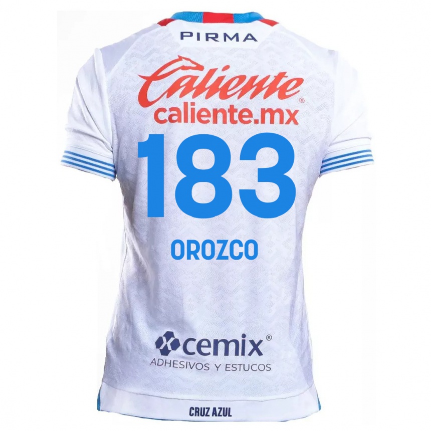 Niño Fútbol Camiseta Fabrizzio Orozco #183 Blanco Azul 2ª Equipación 2024/25 Argentina