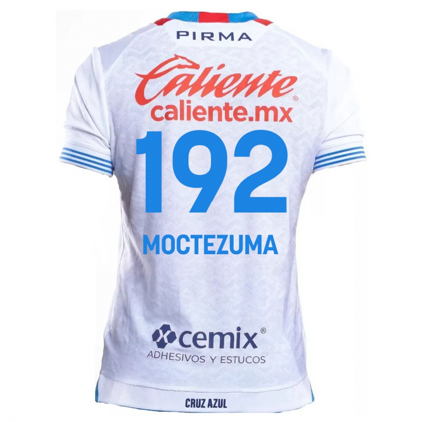 Niño Fútbol Camiseta Brayan Moctezuma #192 Blanco Azul 2ª Equipación 2024/25 Argentina