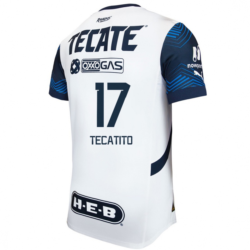 Niño Fútbol Camiseta Tecatito #17 Blanco Azul 2ª Equipación 2024/25 Argentina