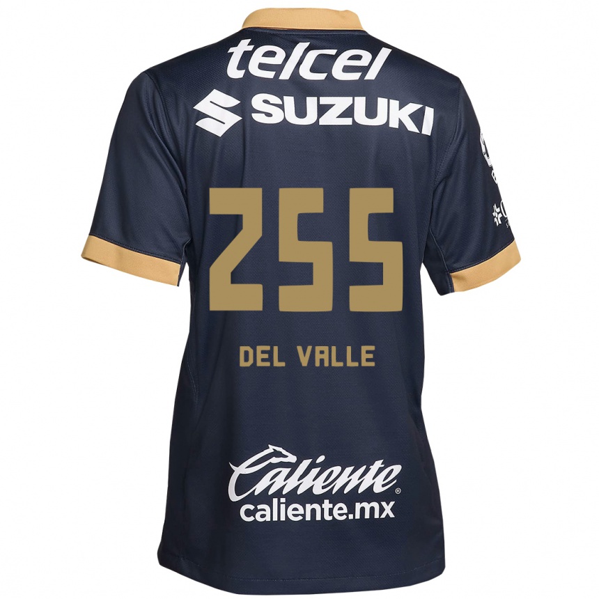 Niño Fútbol Camiseta Yonathan Del Valle #255 Obsidiana Dorada Blanca 2ª Equipación 2024/25 Argentina