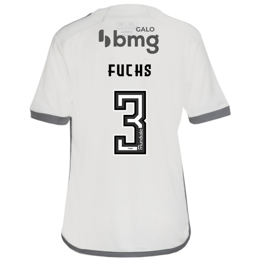 Niño Fútbol Camiseta Bruno Fuchs #3 Blanquecino 2ª Equipación 2024/25 Argentina