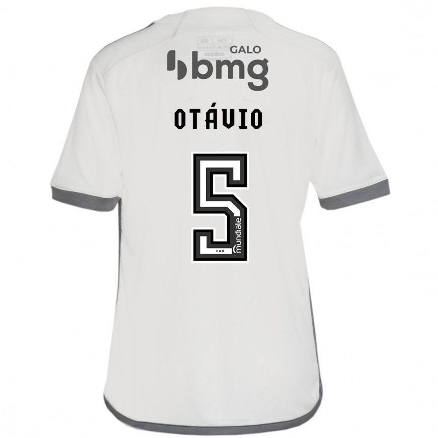 Niño Fútbol Camiseta Otávio #5 Blanquecino 2ª Equipación 2024/25 Argentina