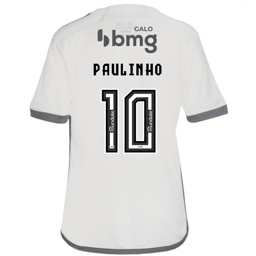 Niño Fútbol Camiseta Paulinho #10 Blanquecino 2ª Equipación 2024/25 Argentina