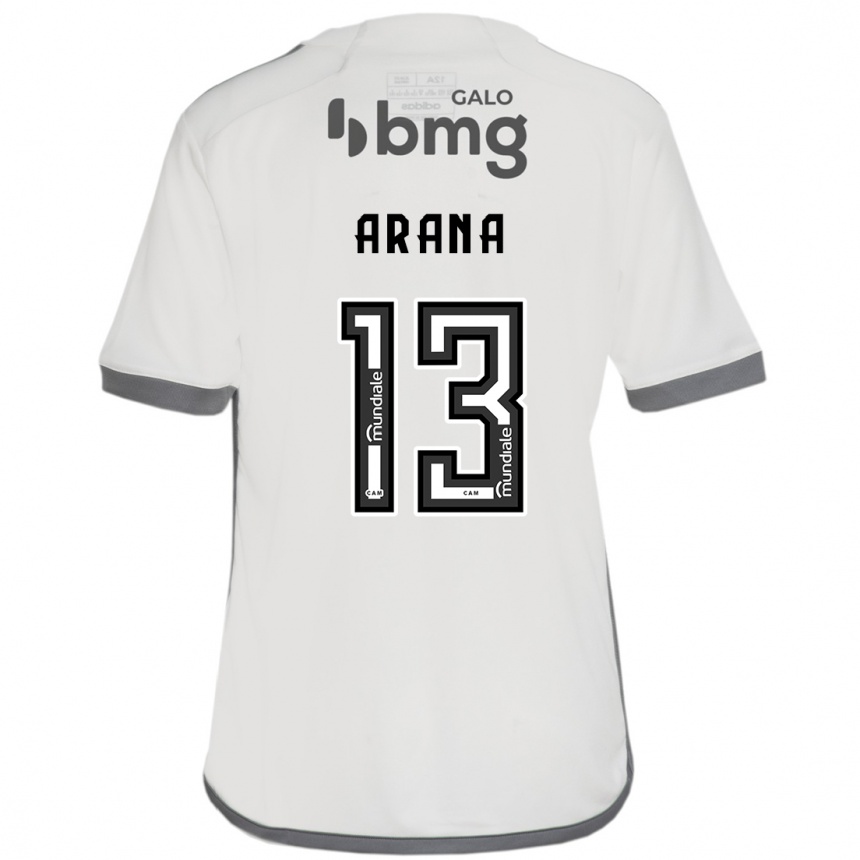 Niño Fútbol Camiseta Guilherme Arana #13 Blanquecino 2ª Equipación 2024/25 Argentina