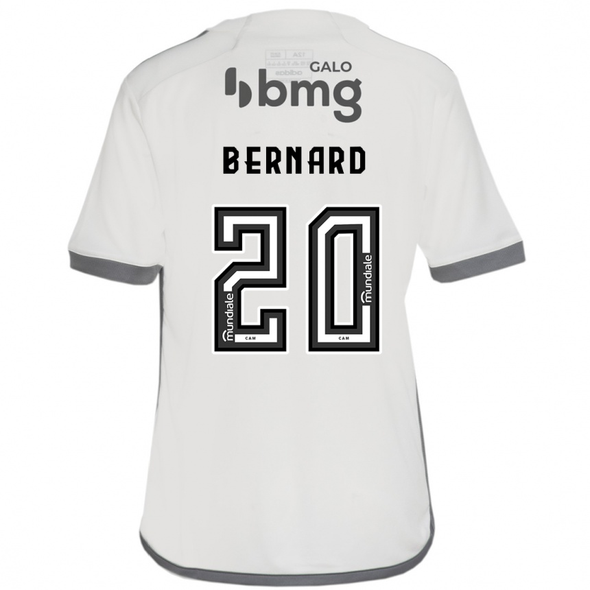 Niño Fútbol Camiseta Bernard #20 Blanquecino 2ª Equipación 2024/25 Argentina