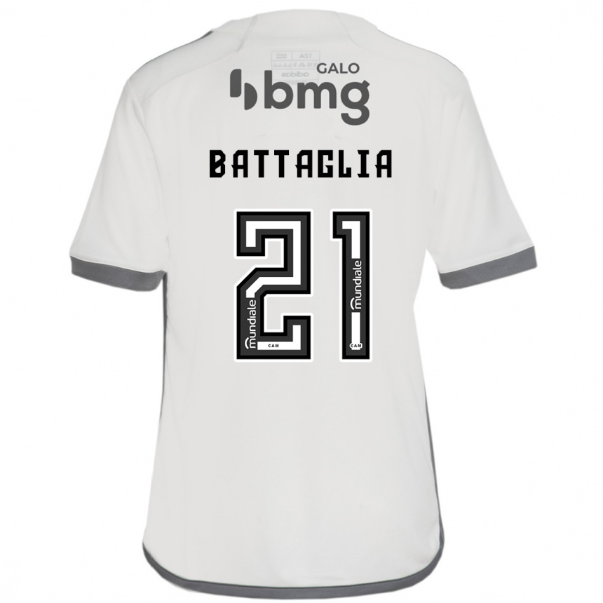 Niño Fútbol Camiseta Rodrigo Battaglia #21 Blanquecino 2ª Equipación 2024/25 Argentina