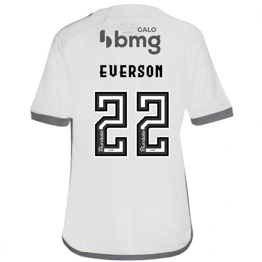 Niño Fútbol Camiseta Everson #22 Blanquecino 2ª Equipación 2024/25 Argentina