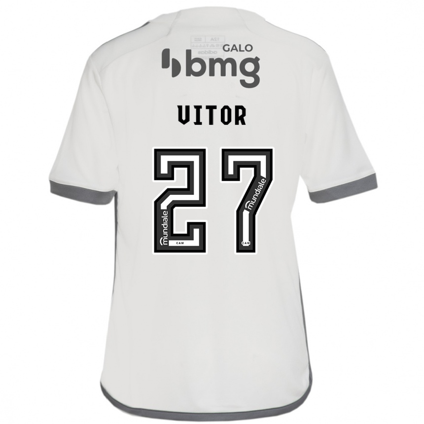 Niño Fútbol Camiseta Paulo Vitor #27 Blanquecino 2ª Equipación 2024/25 Argentina