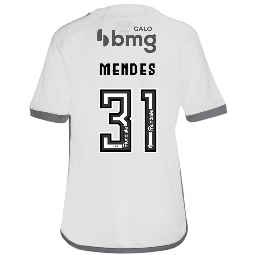 Niño Fútbol Camiseta Matheus Mendes #31 Blanquecino 2ª Equipación 2024/25 Argentina