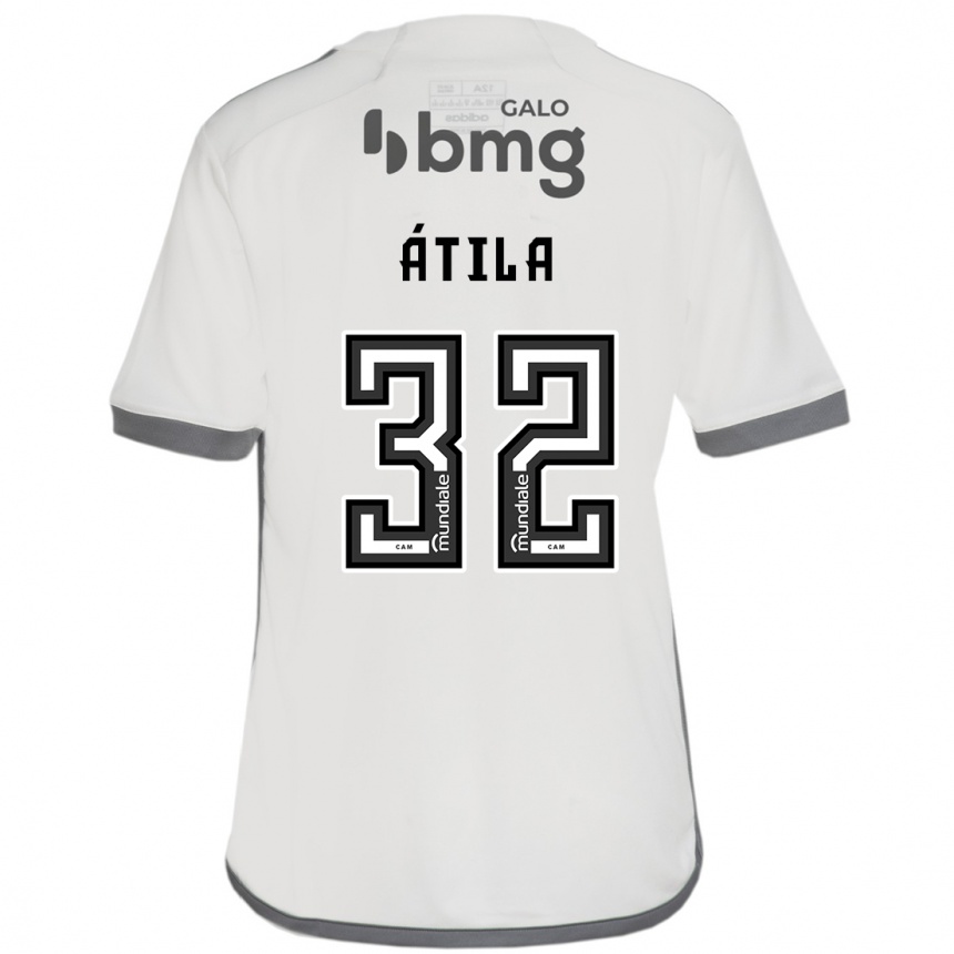 Niño Fútbol Camiseta Gabriel Átila #32 Blanquecino 2ª Equipación 2024/25 Argentina