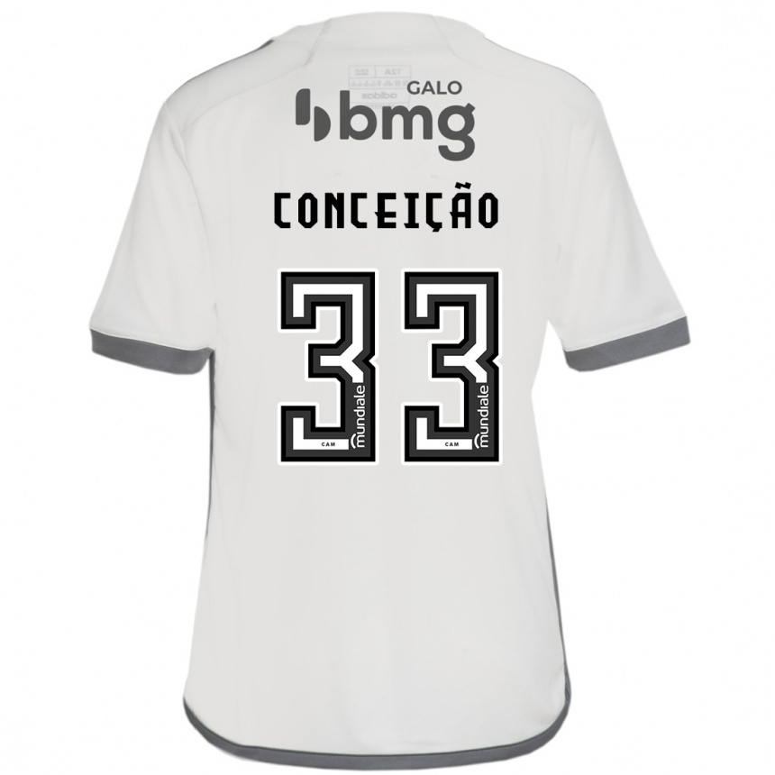 Niño Fútbol Camiseta Robert Conceição #33 Blanquecino 2ª Equipación 2024/25 Argentina