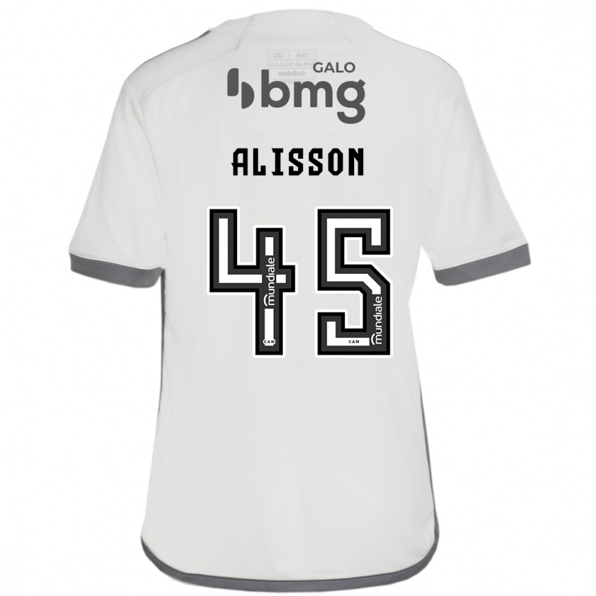 Niño Fútbol Camiseta Alisson #45 Blanquecino 2ª Equipación 2024/25 Argentina