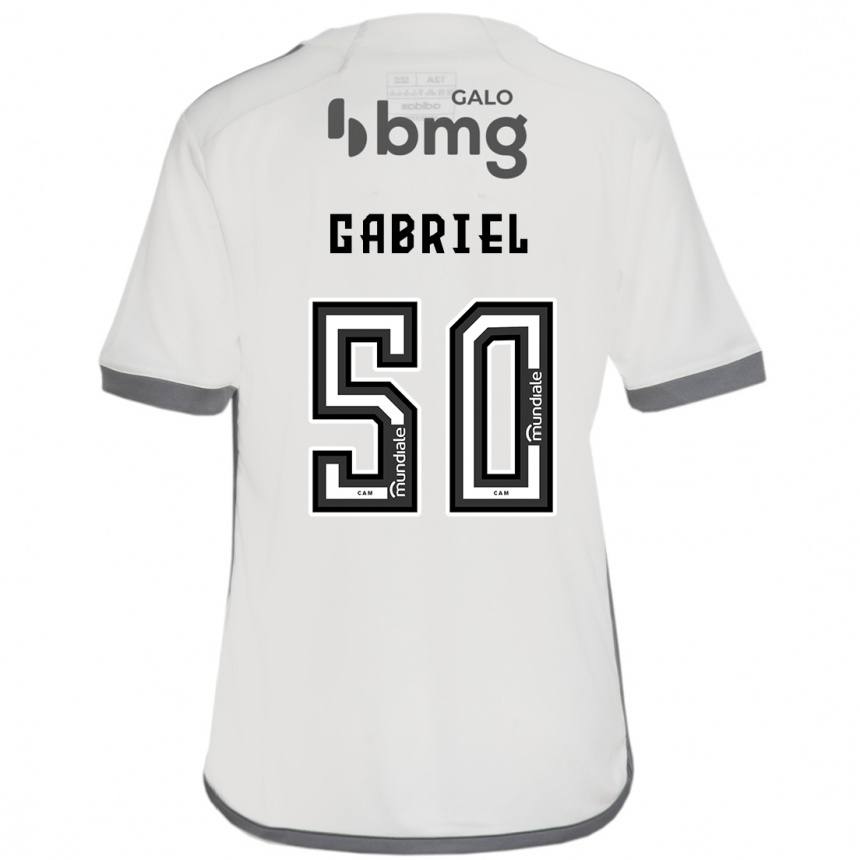 Niño Fútbol Camiseta Vitor Gabriel #50 Blanquecino 2ª Equipación 2024/25 Argentina