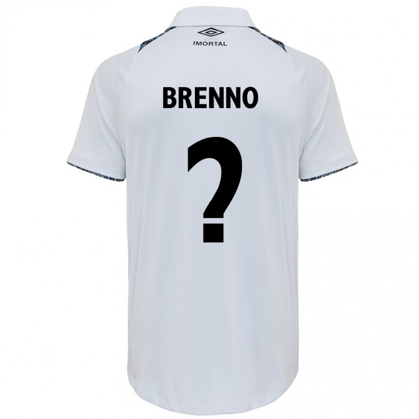 Niño Fútbol Camiseta Brenno #0 Blanco Azul 2ª Equipación 2024/25 Argentina